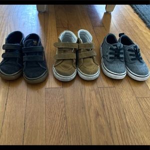 3 pairs of vans toddler shoes